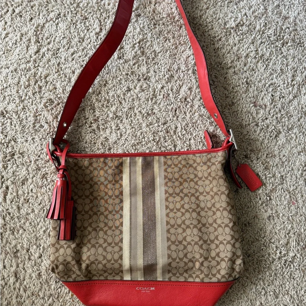 Coach Legacy Signature Stripe Bag